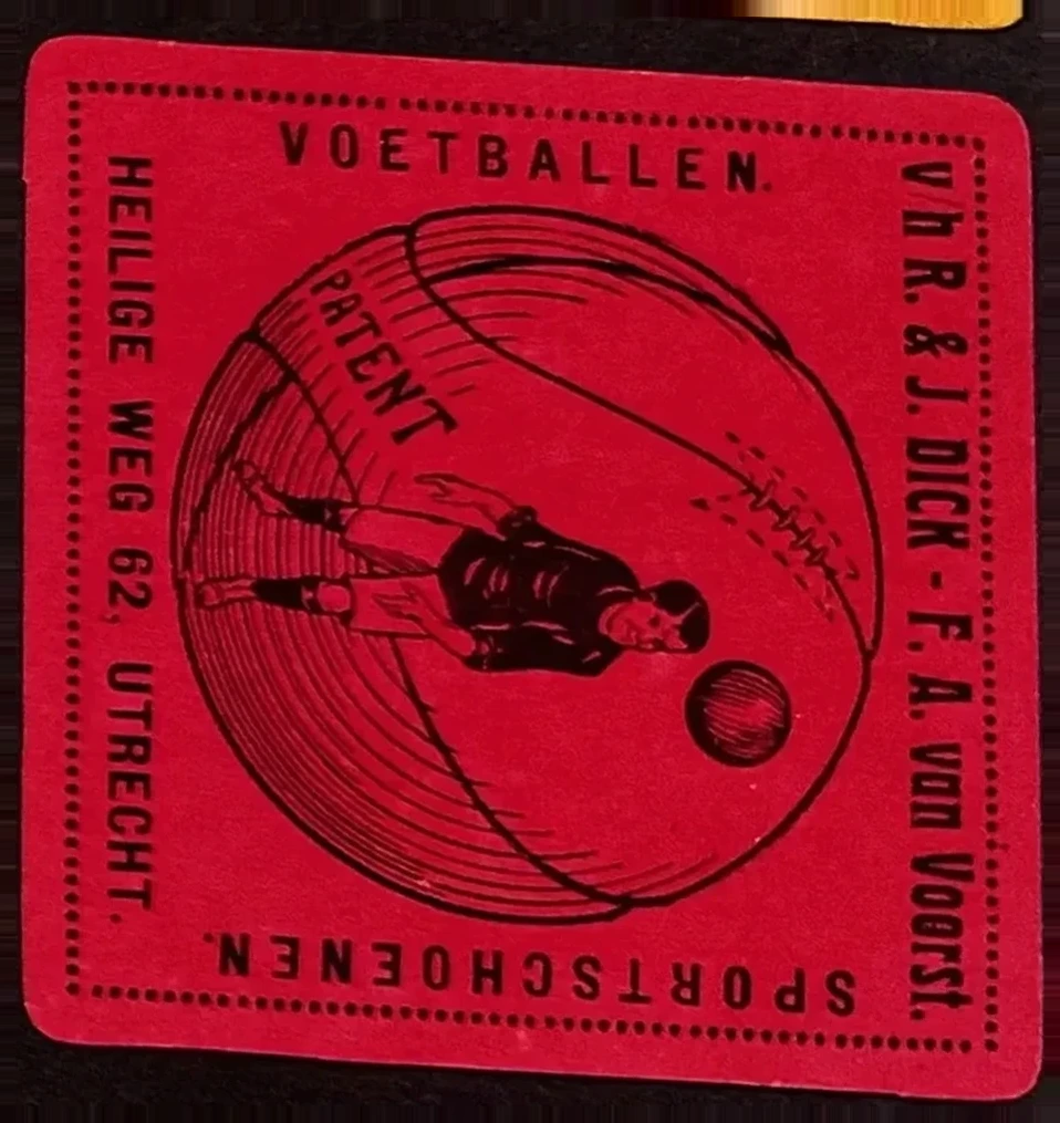 Reclamesluitzegel Voetballen & Sportschoenen – V/h R. & J. Dick, Utrecht