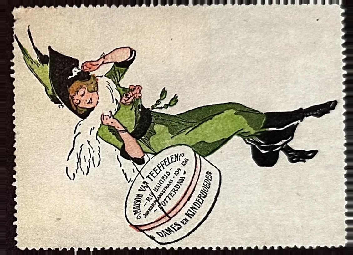 Reclamesluitzegel G. Maison van Teeffelen – Dames- en Kinderhoeden Rotterdam