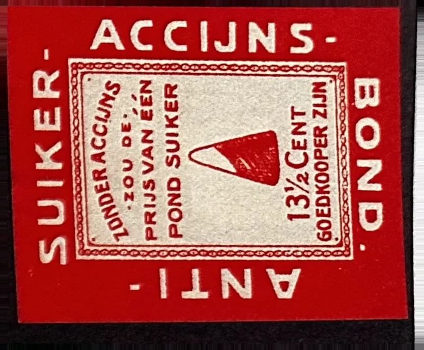 Anti-Suiker-Accijns-Bond — 13½ cent goedkoper per pond suiker