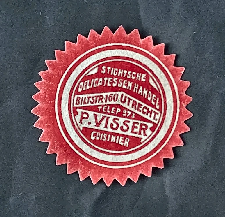 Sluitzegel Stichtsche Delicatessen Handel P. Visser Utrecht
