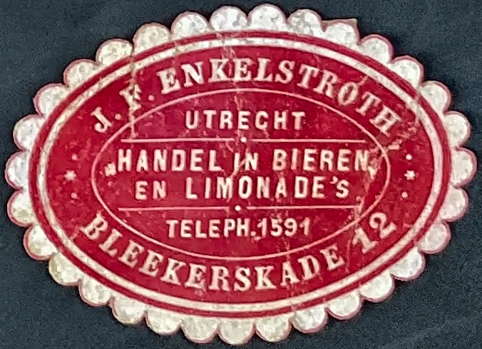 Sluitzegel J.F. Enkelstroth – Handel in Bieren en Limonades, Utrecht
