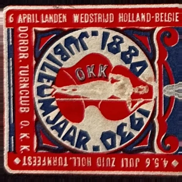 Jubileumzegel 50 jaar Dordrechtse Turnclub OKK 1884-1934