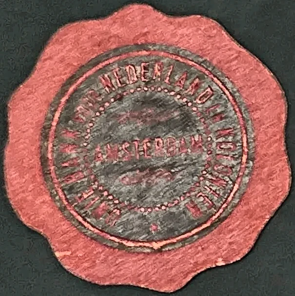 Rood sluitzegel Amsterdam - Nederlandse instelling