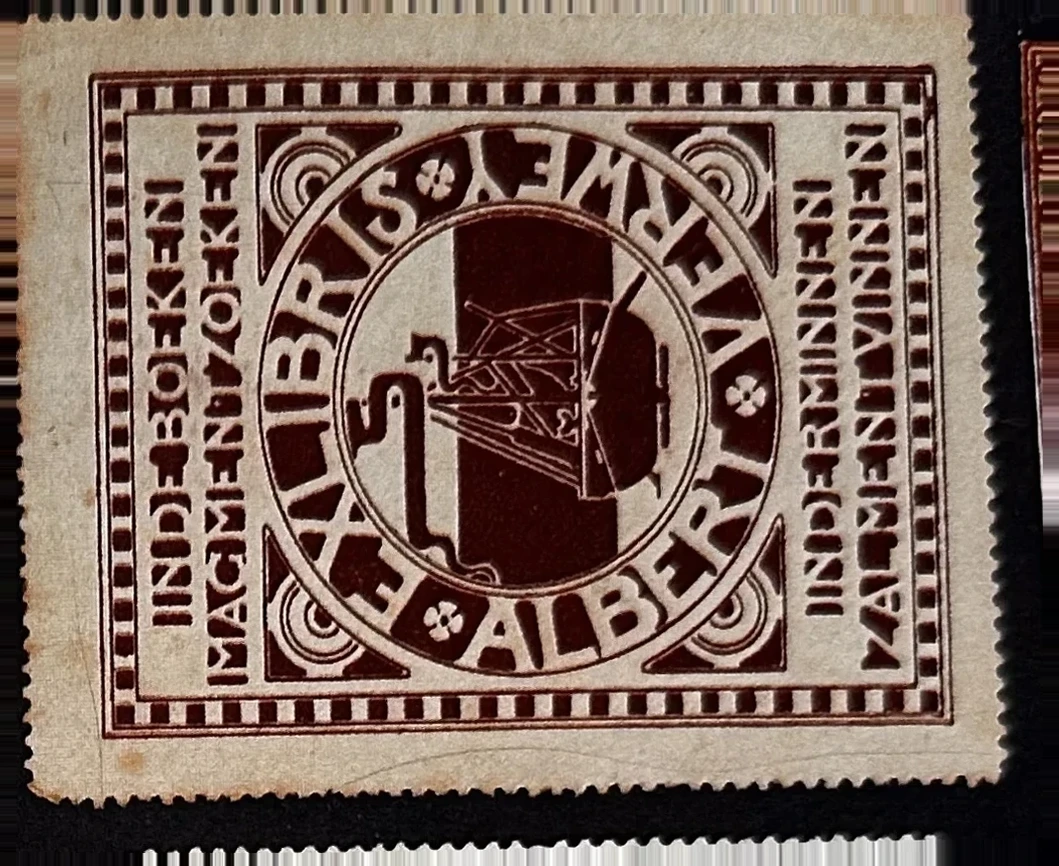 Ex Libris sluitzegel voor boekhandel of uitgeverij