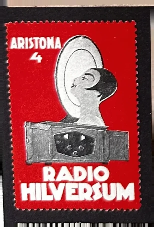 Sluitzegel Radio Hilversum – Aristona Model 4