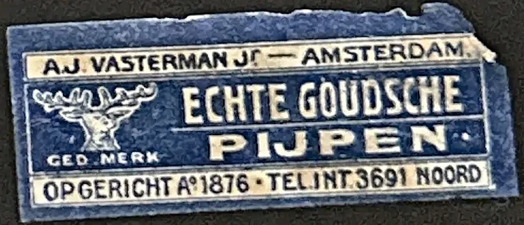 Sluitzegel A.J. Vasterman Jr. – Echte Goudsche Pijpen