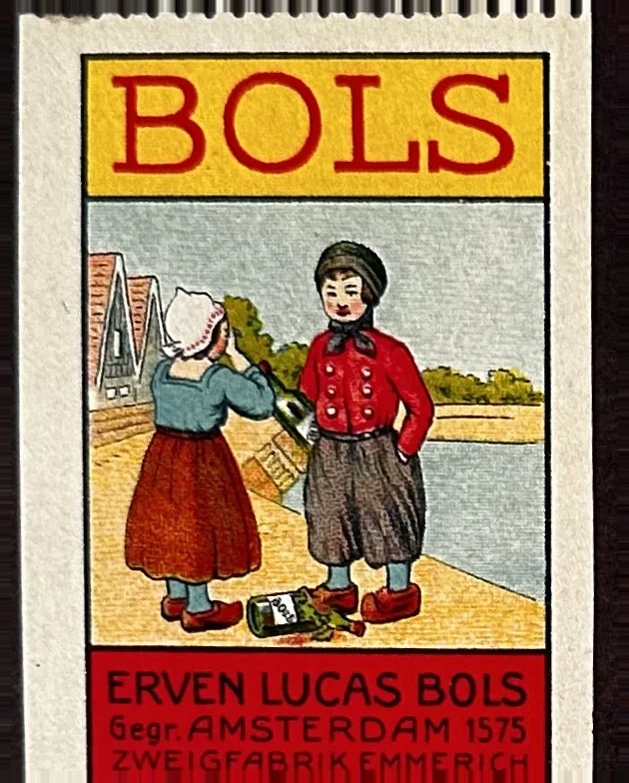Erven Lucas Bols – Reclamesluitzegel Amsterdam 1575