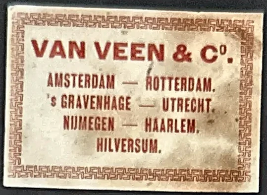 Sluitzegel Van Veen & Co. – Nederlandse handelsonderneming