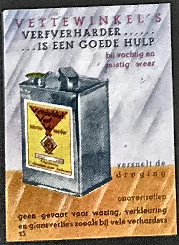 Vettewinkel's Verfverharder – reclamesluitzegel