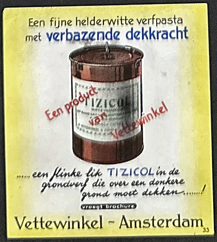 Tizicol verfpasta – Vettewinkel Amsterdam