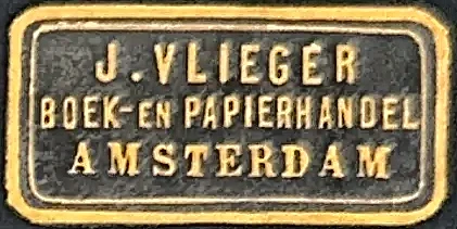 Sluitzegel J. Vlieger Boek- en Papierhandel Amsterdam