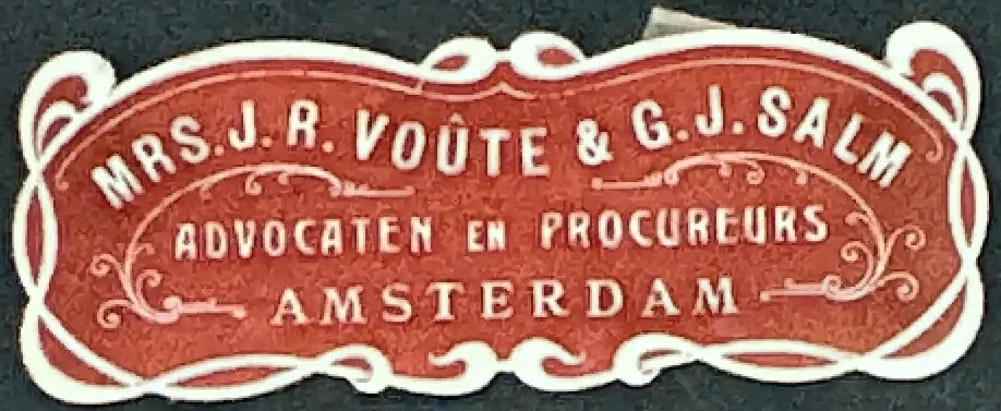 Sluitzegel advocatenkantoor Voûte & Salm Amsterdam