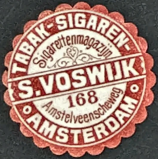 Sluitzegel Sigarenmagazijn S. Voswijk Amsterdam