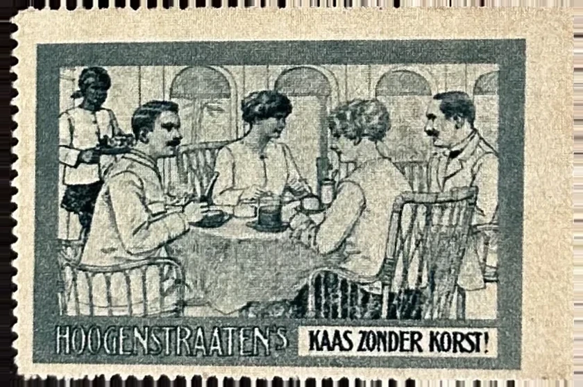 Hoogenstraaten's Kaas zonder Korst — reclamesluitzegel