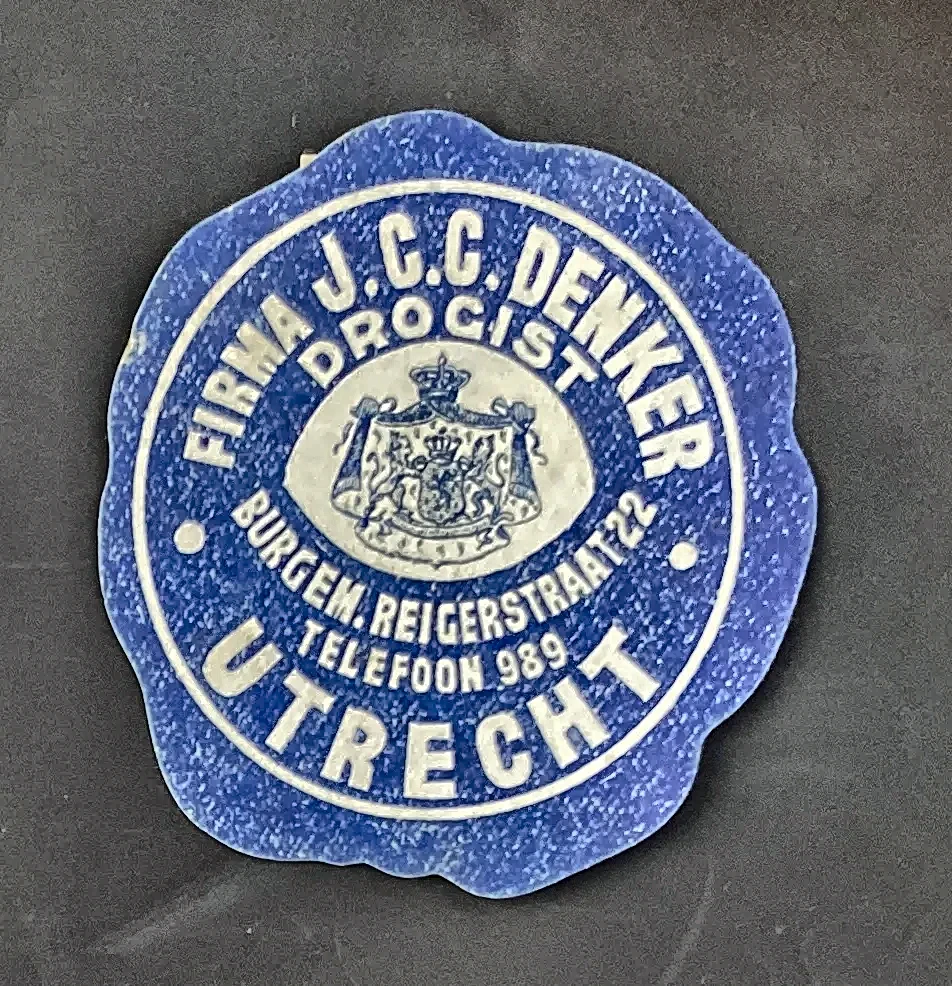 Sluitzegel Firma J.C.C. Denker, Drogist Utrecht