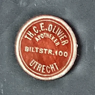 Sluitzegel Apotheker Th. C. E. Olivier, Utrecht
