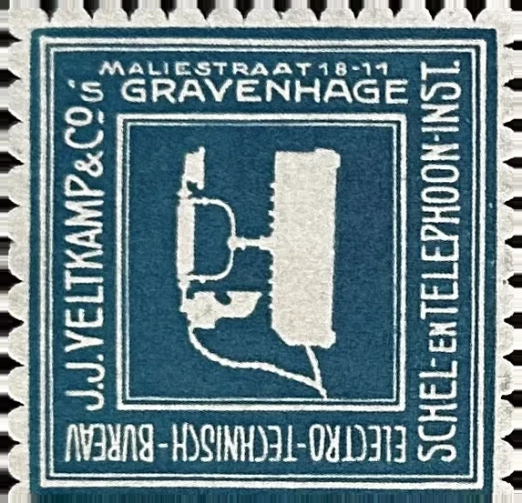 Sluitzegel J.J. Veltkamp & Co. – Elektrotechnisch Bureau 's-Gravenhage