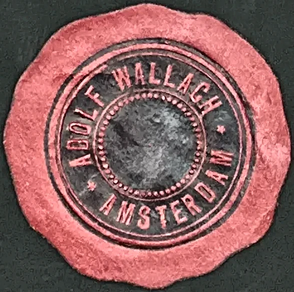Lakzegel Adolf Wallach Amsterdam