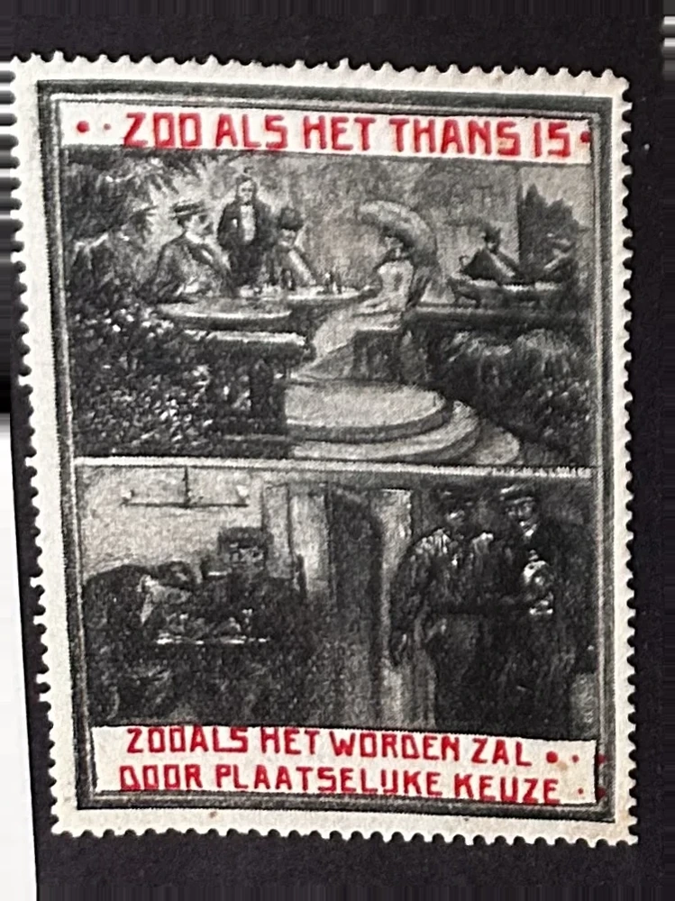 Zooals het worden zal – campagnezegel voor plaatselijke keuze
