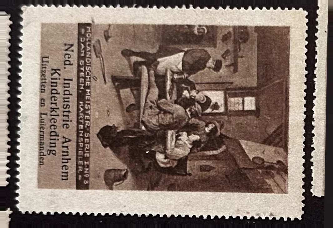 Ned. Industrie Arnhem – Kinderkleeding – Jan Steen Kaartspelers