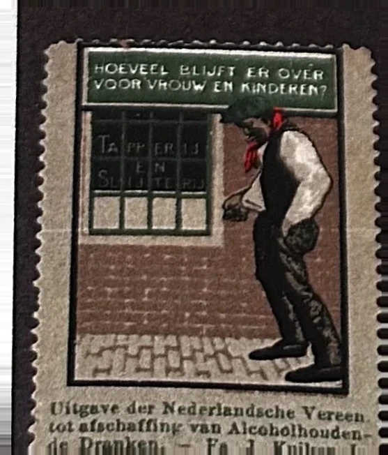 Anti-alcoholzegel – Nederlandsche Vereeniging tot Afschaffing van Dranken