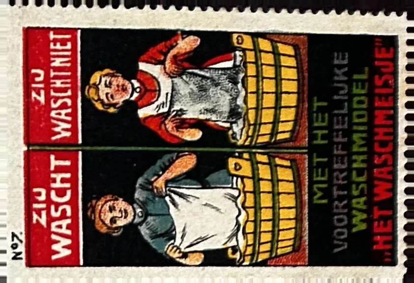 Sluitzegel 'Het Waschmeisje' wasmiddel