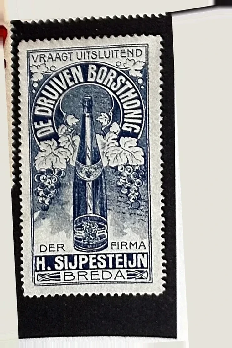 Sluitzegel Druiven Borsthonig – Firma H. Sijpesteijn, Breda