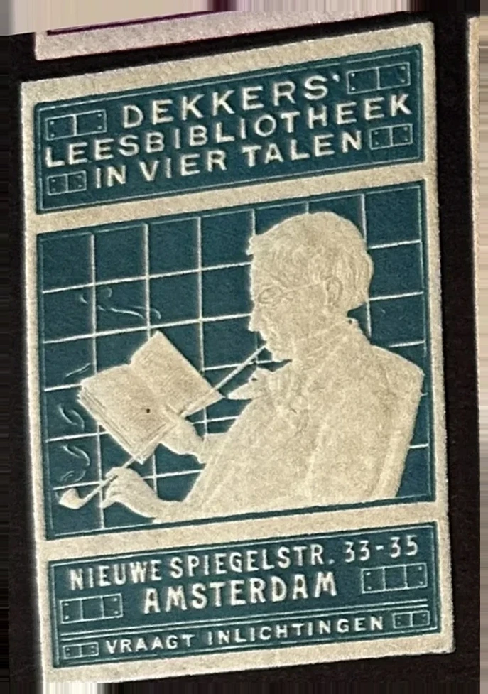 Dekkers' Leesbibliotheek Amsterdam – sluitzegel