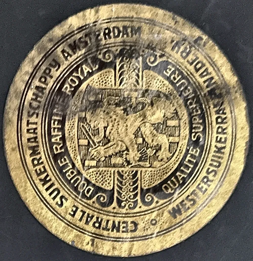 Sluitzegel Centrale Suikermaatschappij Amsterdam – Double Raffé Royal