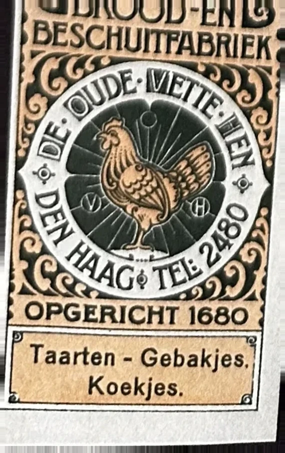 Sluitzegel De Oude Vette Hen – Brood- en Beschuitfabriek Den Haag