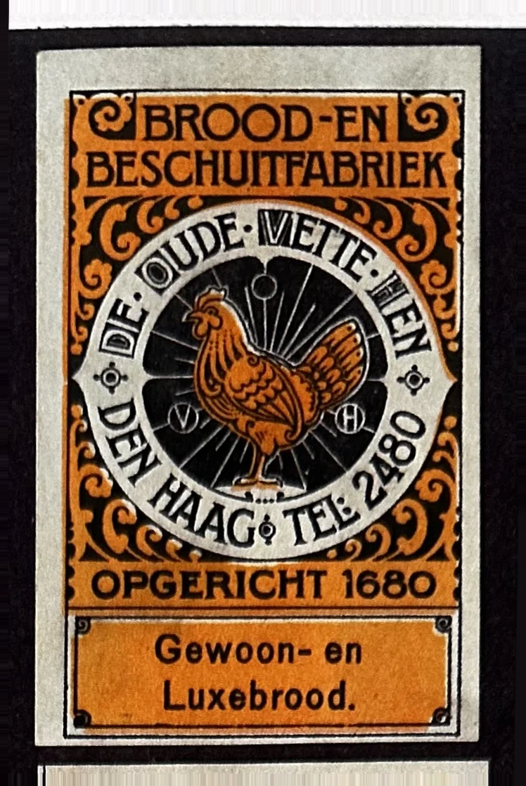 Sluitzegel De Oude Vette Hen – Brood- en Beschuitfabriek Den Haag