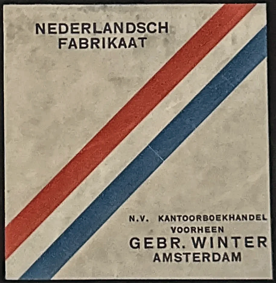 Sluitzegel N.V. Kantoorboekhandel Gebr. Winter Amsterdam
