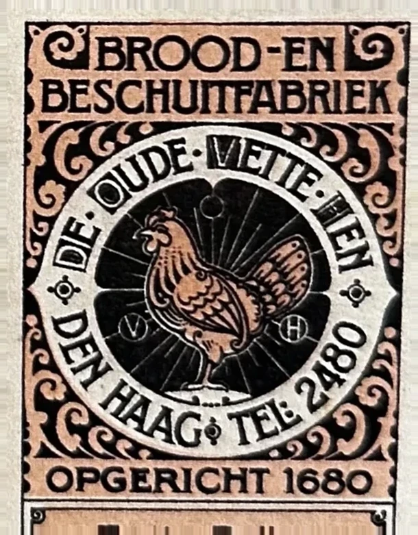 Sluitzegel De Oude Vette Hen – Brood- en Beschuitfabriek Den Haag