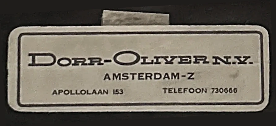 Bedrijfssticker Dorr-Oliver N.V. Amsterdam