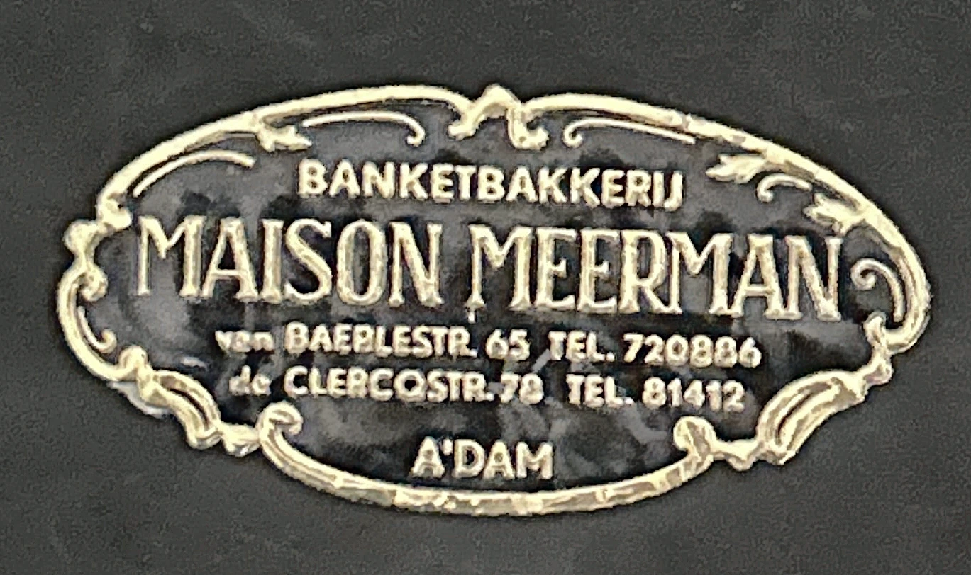 Sluitzegel Banketbakkerij Maison Meerman Amsterdam