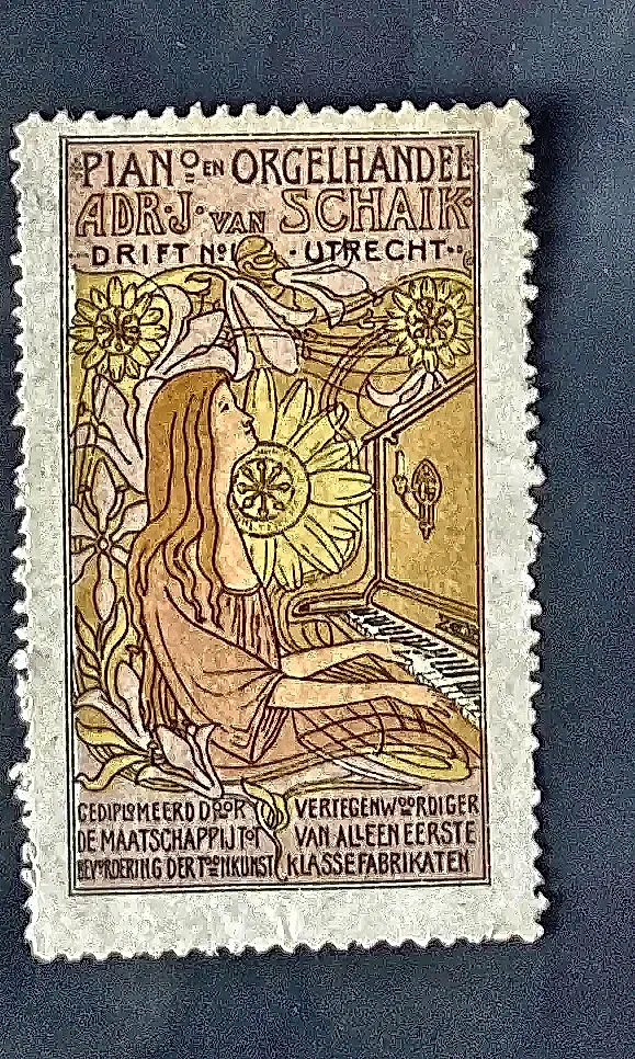 Sluitzegel Piano- en Orgelhandel Van Schaik Utrecht