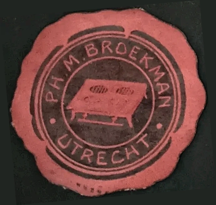 Sluitzegel Ph. M. Broekman – Drukkerij/Boekbinderij Utrecht