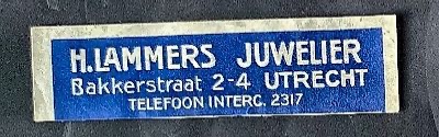 Sluitzegel H. Lammers Juwelier Utrecht