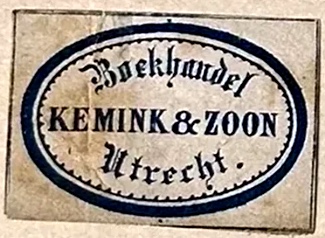 Sluitzegel Boekhandel Kemink & Zoon Utrecht