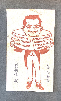 Reclamesluitzegel American Stoom-Strijk Inrichting A.W. Snijder Utrecht
