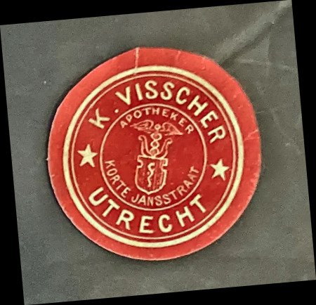 Sluitzegel Apotheek K. Visscher – Utrecht