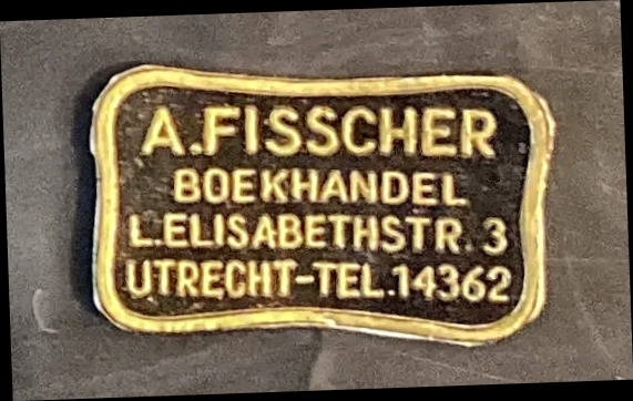 Sluitzegel Boekhandel A. Fisscher Utrecht