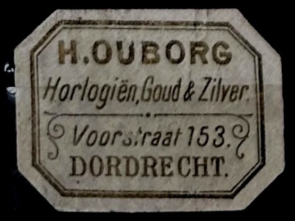 Sluitzegel H. Ouborg – Horlogiën, Goud & Zilver, Dordrecht