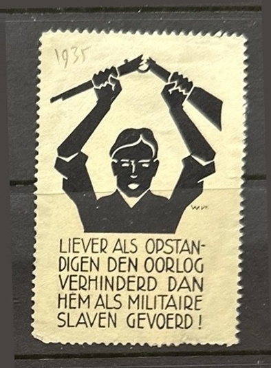 Antimilitaristische pacifistische sluitzegel 1935