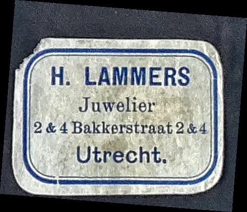 Sluitzegel H. Lammers Juwelier Utrecht