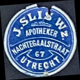 Sluitzegel Apotheker J. Slis Wz., Utrecht