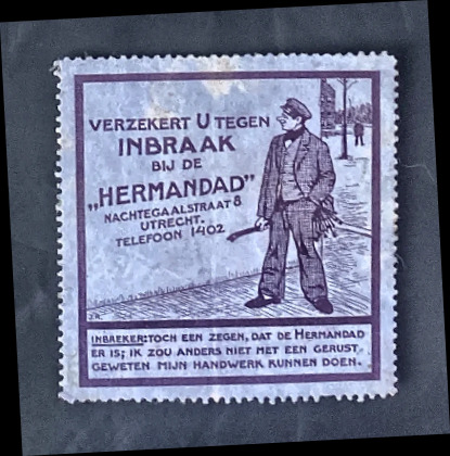 Reclamesluitzegel Hermandad Inbraakverzekering Utrecht