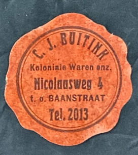 Sluitzegel C.J. Buitink – Koloniale Waren