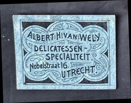 Sluitzegel Albert H. van Wely – Delicatessen Utrecht