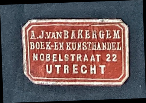 Sluitzegel A.J. van Bakergem Boek- en Kunsthandel Utrecht